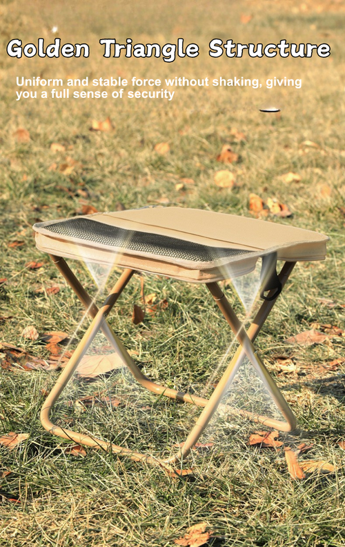 Portable Foldable Stool with Carry Strap