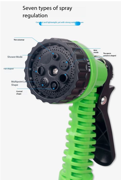 200FT Expandable Garden Hose, 20m Stretch to 60m TPE Flexible Water Pipe with 7 Function Spray Nozzle, EU Standard 3Connector for Farm Irrigation & Home Watering