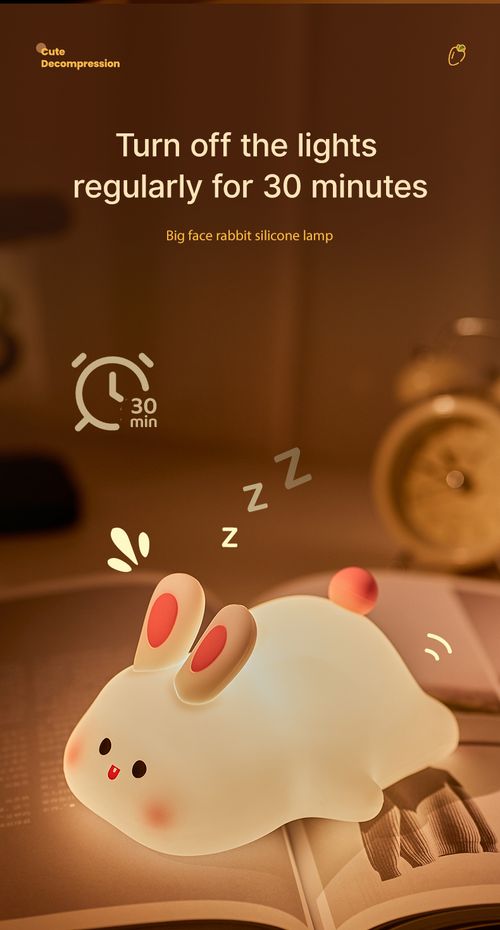Cute Silicone Rabbit Night Light Soft Touch Bedside Lamp for Baby Nursery Bedroom Kenya