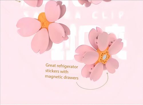 3 Pack Detachable Flower Magnetic Food Sealing Clips Fridge Magnets