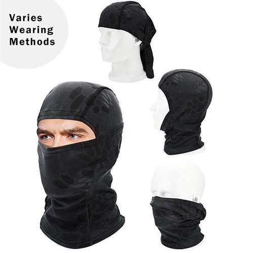 5PCS Camouflage Balaclava Face Mask UV Protection Men Women Sun Hood Tactical Motorcycle Fishing Hiking Cycling Neck Gaiter Breathable Bandana Summer Cooling Gaiter for Multifunctional Windproof Sports