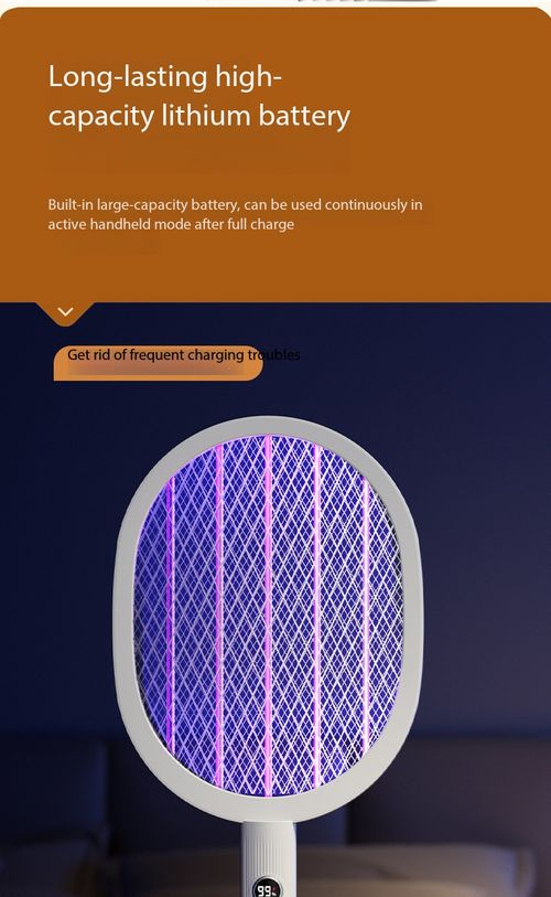 Rechargeable Electric Mosquito Swatter with UV Light Base