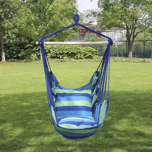 Hanging Hammock Chair Swing with 2 Free Pillows Indoor Outdoor Portable Seat for Adults Kids Kenya