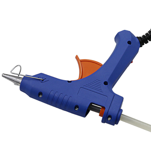 20W Hot Glue Gun UK Plug  Compact Portable Dispenser for 7mm Glue Sticks  Features Power Switch and Protective Nozzle Design.