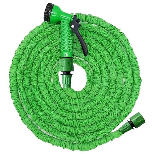 200FT Expandable Garden Hose, 20m Stretch to 60m TPE Flexible Water Pipe with 7 Function Spray Nozzle, EU Standard 3Connector for Farm Irrigation & Home Watering