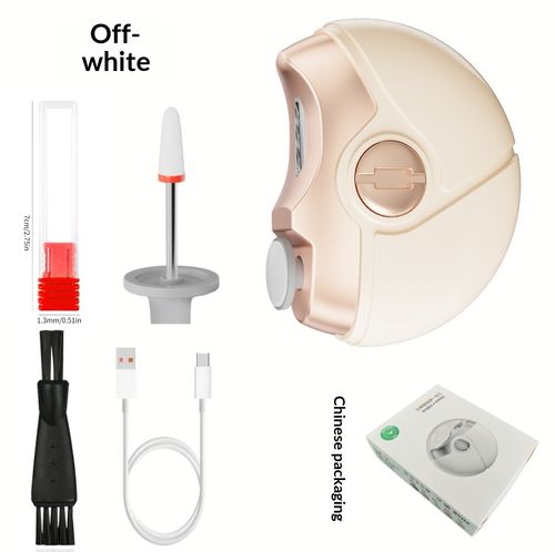 3-in-1 Electric Nail Trimmer, Grinder, and Polisher – Anti-Nip Design, Suitable for All Ages – Rechargeable, Portable Nail Care Set