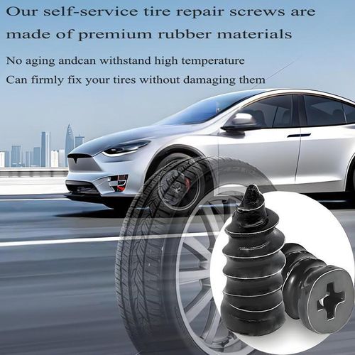 60 Counts Tire Repair Nails Self-Tapping Screw Rubber Screw Tool