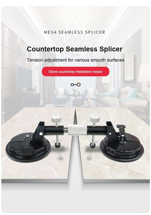 Tile Countertop Seam Setter – Seamless Joining Tool for Quartz, Marble, and Tile – Glass Suction Cup Leveler