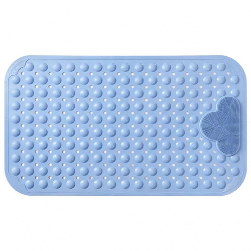 Cloud Design Anti-Slip Shower Mat with Suction Cups — Safe & Soft Bathroom Floor Mat
