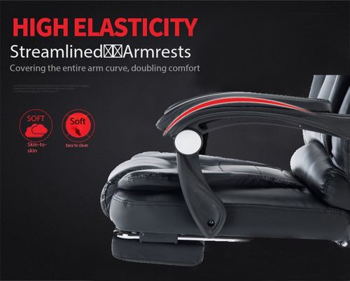 Ergonomic Leather Office Chair with Footrest 150° Reclining Massage Boss Chair for Home Kenya