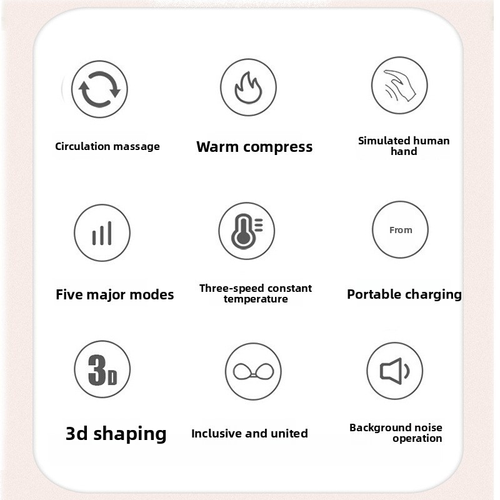 Smart Wireless Charging Breast Massage Bra – Hot Compress, 5 Modes, 3D Shaping & Lift Support for Women