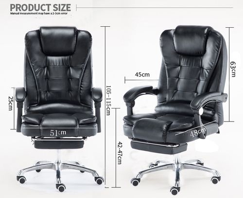 Ergonomic Leather Office Chair with Footrest 150° Reclining Massage Boss Chair for Home Kenya