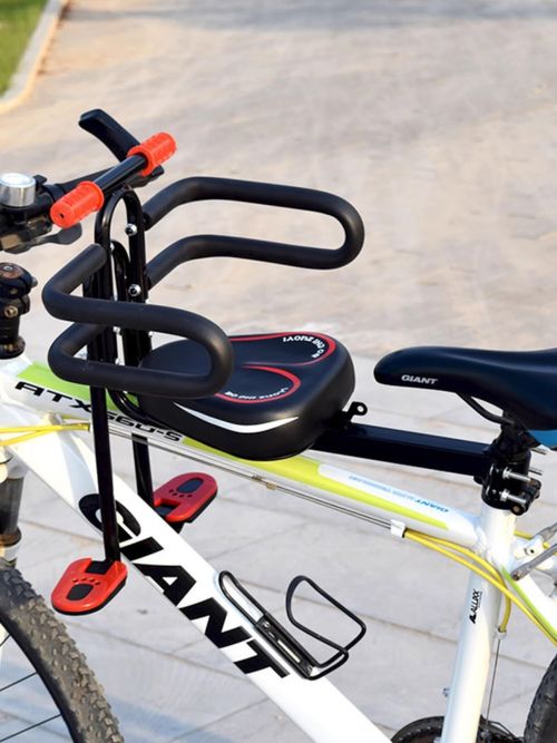 Quick Release Front Mount Kids Bike Seat, Universal Comfort Safe Bicycle Child Seat, Easy Install Toddler Cycling Safety Chair
