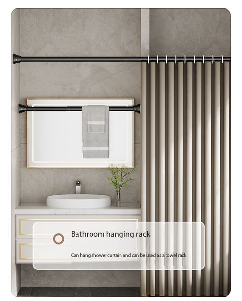 No-Drill Telescopic Tension Rod Adjustable Curtain Shower Clothes Drying Pole for Home Closet Kenya