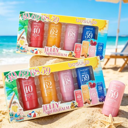 Bosuya Jelly Solid Balm Fragrance Set 4 Scent Long Lasting Non-Sticky Portable Perfume Stick for Kenya