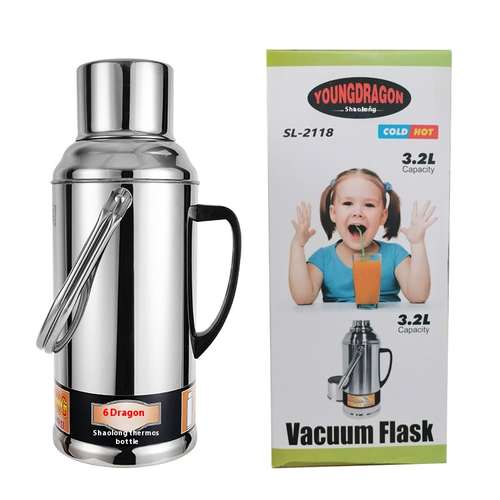 3.2L Stainless Steel Thermos Flask with Glass Liner Vacuum Insulated Hot Water Bottle for Home and Office Kenya