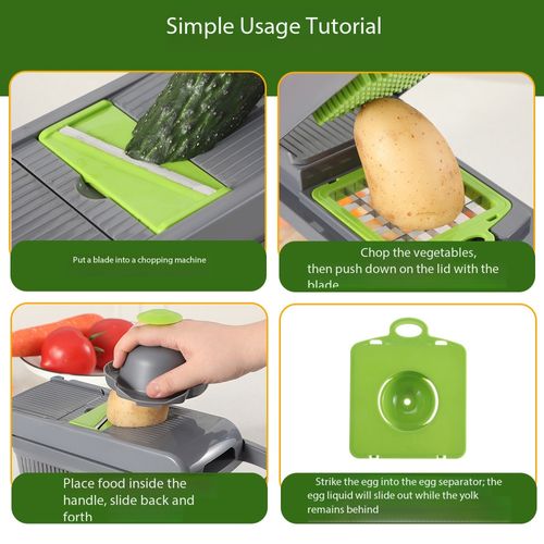 15-Piece Multifunctional Vegetable Cutter Slicer Grater Set with Container for Kitchen Kenya