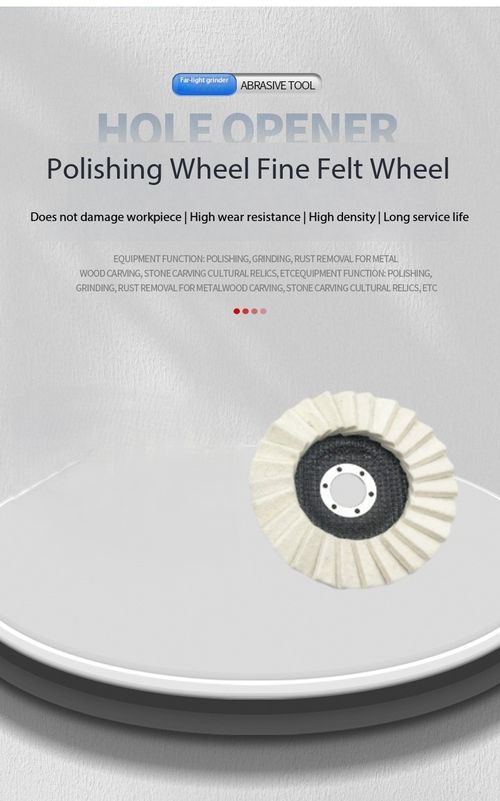 3 Pack Fine Felt Flap Polishing Disc, Angle Grinder Buffing Wheel