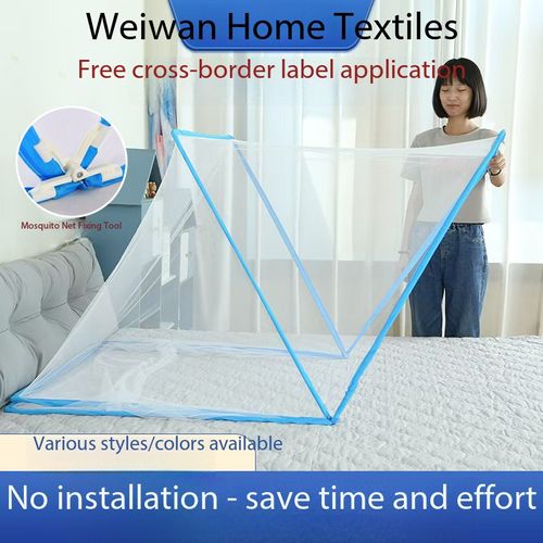 Pop-Up Foldable Mosquito Net – Instant Setup No Assembly Required | Thickened Mesh Bed Canopy for Kids & Adults |Malaria Protection