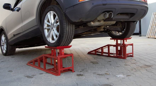 11000 lbs Hydraulic Car Ramps | Adjustable Height Lift  Lift vehicles safely with 11000 lbs capacity and adjustable hydraulic height. Ideal for oil changes, inspections, and garage maintenance