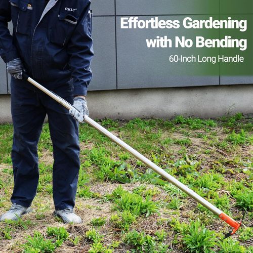 Multi-function Weeding Hoe Set, Detachable Stainless Steel Handle Dual Head Garden Rake, Farming Digging Weeder Tool for Farm & Yard