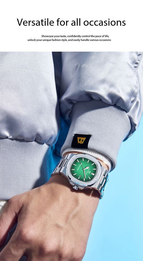 Men Business Quartz Wrist Watch, Large Dial Green Textured Dial Steel Band Wristwatch, Luminous Hands Date Display Waterproof Luxury‑Feel Male Wrist Watch Cross‑border Hot Sale