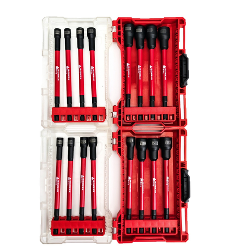 16PCS 150mm Long Impact Socket Set — Magnetic Anti-Shock Deep Socket Wrench Kit for Car Repair