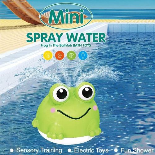 Auto Sensing Water Absorption Electric Spray Water Bath Toys Baby Bathing Time Light up Frog Sprinkler Bathtub Shower Water Toy