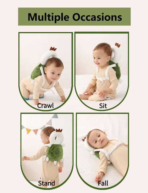 Baby Turtle Head Protector - Anti-Fall Cushion for Toddlers Learning to Walk