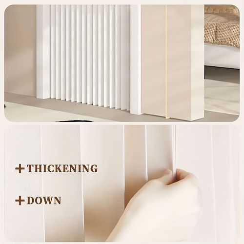 Foldable Door Curtain, No Drill Installation, Invisible Thick Windproof Partition Curtain, Privacy Screen for Bathroom, Bedroom, Home Use