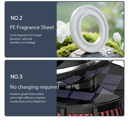 Solar Powered Rotating Helicopter Car Air Freshener Aromatherapy Ornament Dashboard Decoration Kenya