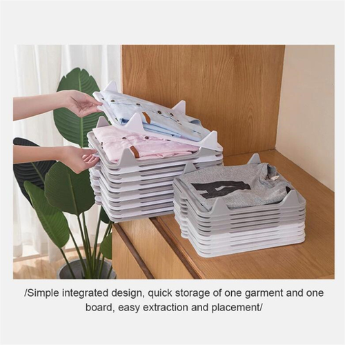 Plastic Clothes Folding Board Stackable Wardrobe Organizer Space Saving Storage Rack for Home Kenya