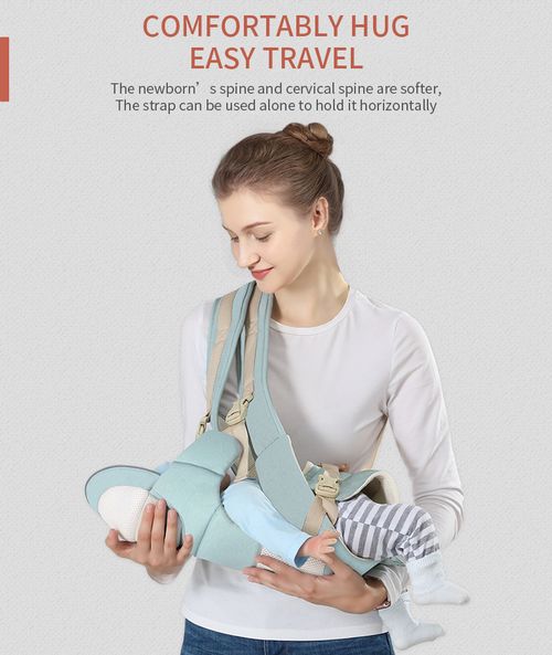 Convertible Baby Carrier with Storage & Hip Seat  Supports Horizontal, Front, and Back Carrying Positions  available in four colors.