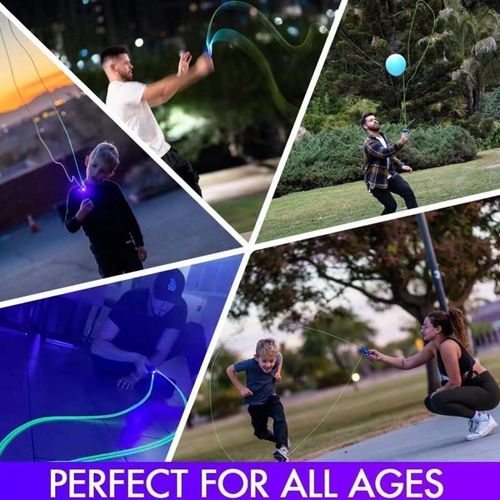Electric Rope Launcher Toy, 1 Box Glow in The Dark Rope Launcher Toys with Rope