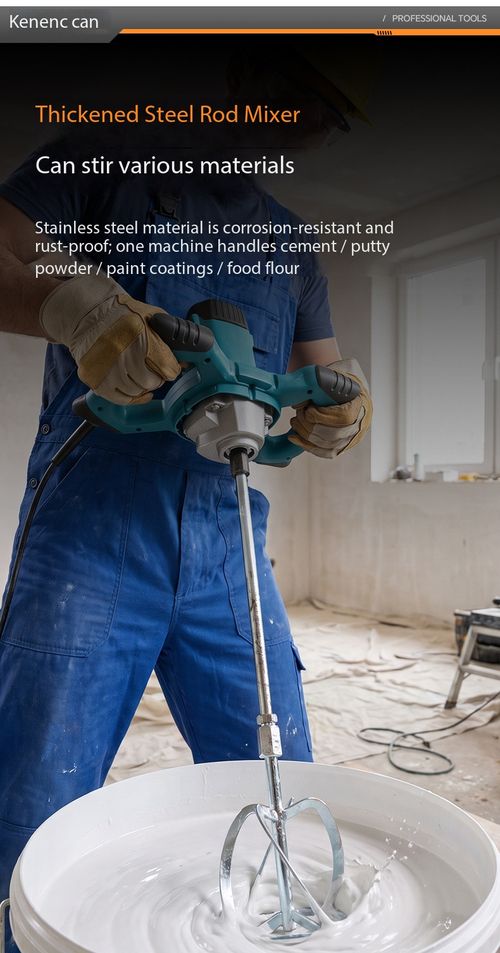 Powerful 6‑Speed Adjustable Electric Mixer for Construction & Home Use