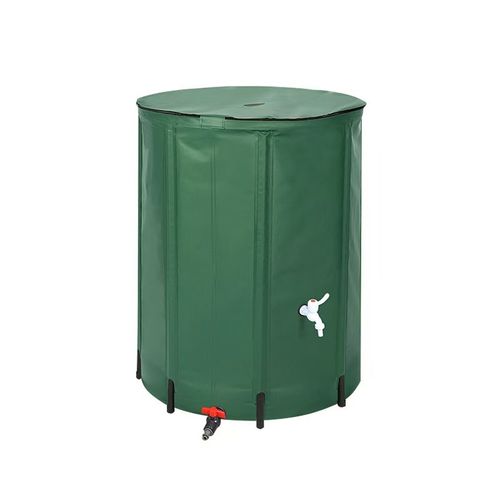 52 Gallon 200L Foldable PVC Rain Water Collector Tank, Large Capacity Collapsible Rain Barrel, Outdoor Garden Irrigation Water Storage Container