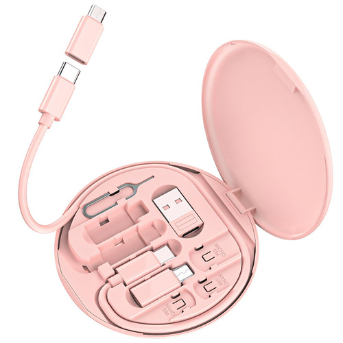 4-in-1 Travel Cable Storage Box with Stand & Mirror