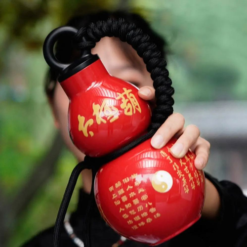 Oriental Gourd Water Bottle DIY Sticker Customizable Traditional Chinese Style Sports Flask for Students Kenya