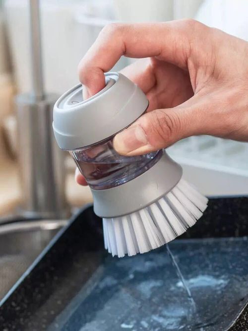 Liquid Storage Dish Washing Brush with Storage Base