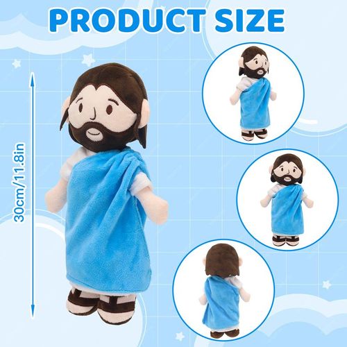 Yelakey Jesus Plush Toy - 11.8 Inch Soft and cuddly stuffed toy for kids and adults, lovely plush gift, religious thanksgiving christmas christian baptism gifts