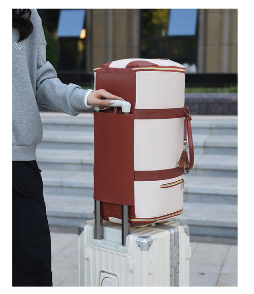 Large Capacity Foldable Garment Travel Bag with Wheels, Suit Storage Duffle Bag