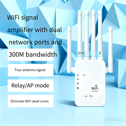 2026 Model 6-Antenna WiFi Signal Extender Booster Amplifier – Home Wireless Network Range Extender (1200Mbps)