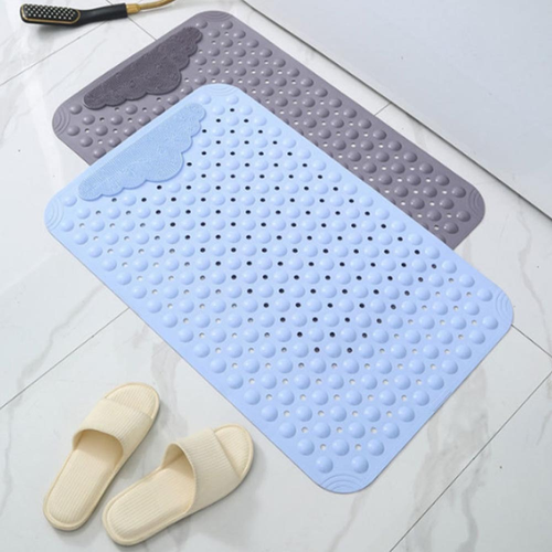 Cloud Design Anti-Slip Shower Mat with Suction Cups — Safe & Soft Bathroom Floor Mat