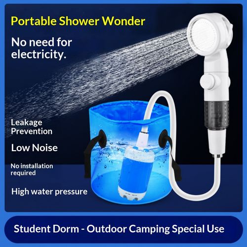 Portable Rechargeable Camping Shower Pump Wireless Outdoor Bathing Device for Dorm and Tent Kenya