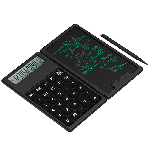 2-in-1 Folding Calculator with LCD Handwriting Board Silicone Keypad Portable Digital Notepad for Students Office Kenya