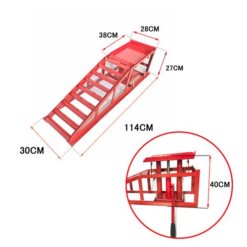 11000 lbs Hydraulic Car Ramps | Adjustable Height Lift  Lift vehicles safely with 11000 lbs capacity and adjustable hydraulic height. Ideal for oil changes, inspections, and garage maintenance