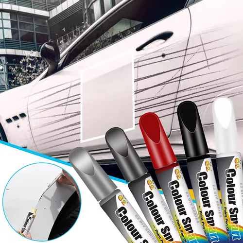(Pack of 5) Car Scratch Repair Pen — Waterproof, Fade-Resistant, Non-Yellowing — (Black, White, Silver, Brown, Gray) — Touch-Up Paint Pen