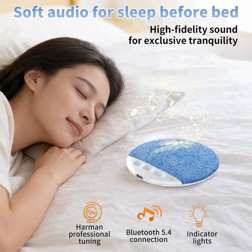 Pillow Sleep Speaker — Timer Off, White Noise, Soft Music, Long Battery Life