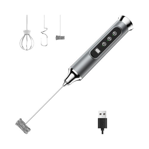 This is a 2in1 USB rechargeable mini electric whisk, featuring three adjustable speed settings. Equipped with a stainless steel whisking head, this handheld electric mixer effortlessly whips egg whites and cream, and creates perfect coffee foam. Thanks to its compact portable and cordless design combined with its easy to clean nature it is the ideal choice for your home baking and daily coffee making needs Enjoy fast delivery within 3 to 5 days helping you tackle every kitchen task with ease!