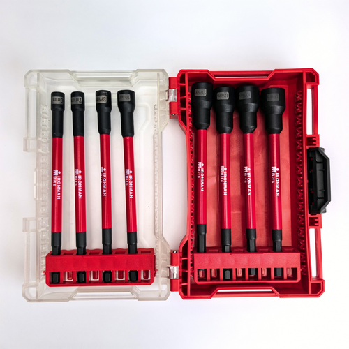 16PCS 150mm Long Impact Socket Set — Magnetic Anti-Shock Deep Socket Wrench Kit for Car Repair